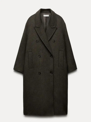 WOOL BLEND DOUBLE-BREASTED COAT